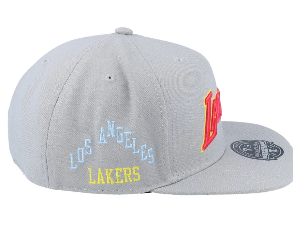 Los Angeles Lakers Til Dawn Grey Fitted - Mitchell & Ness
