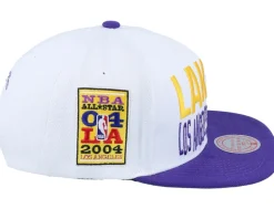 Los Angeles Lakers Toss Up White/Purple Snapback - Mitchell & Ness