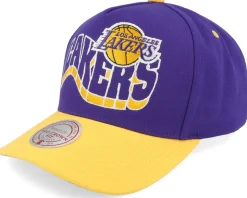 Los Angeles Lakers Wavy Pro Purple/Yellow A-frame Adjustable - Mitchell & Ness