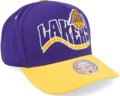 Los Angeles Lakers Wavy Pro Purple/Yellow A-frame Adjustable - Mitchell & Ness