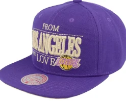 Los Angeles Lakers With Love Hwc Purple Snapback - Mitchell & Ness