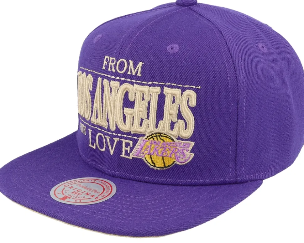 Los Angeles Lakers With Love Hwc Purple Snapback - Mitchell & Ness