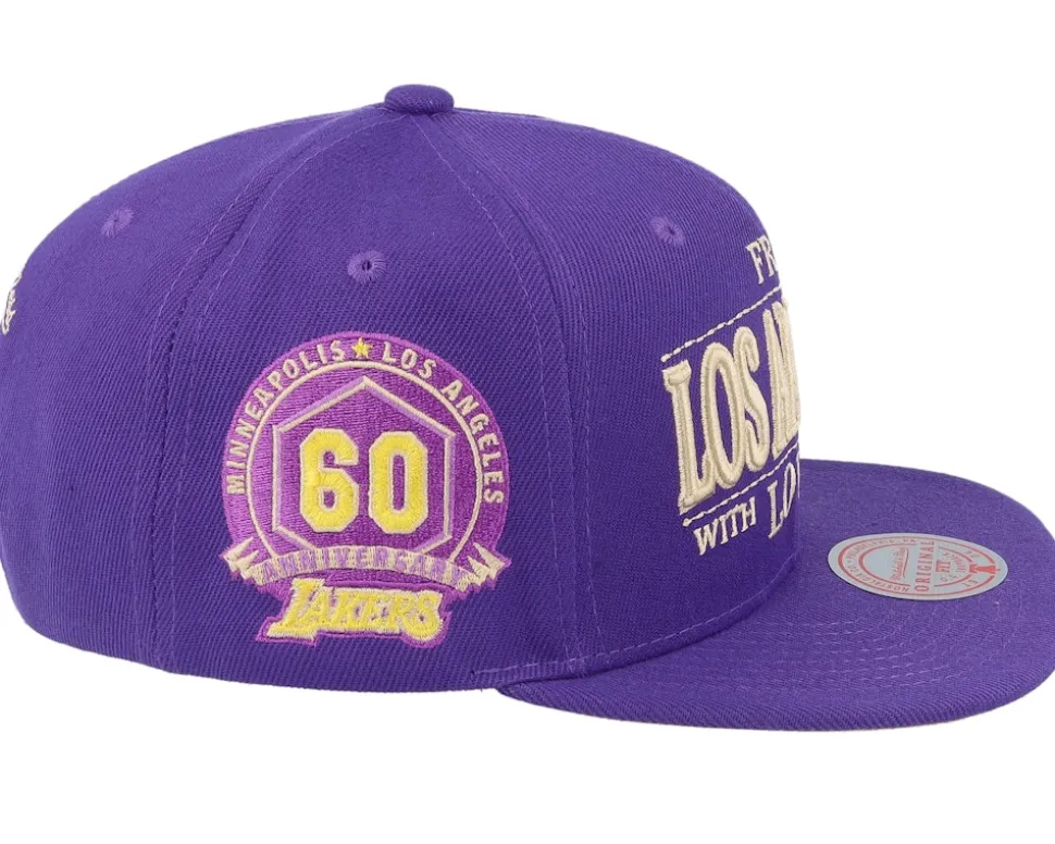 Los Angeles Lakers With Love Hwc Purple Snapback - Mitchell & Ness