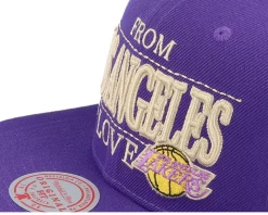 Los Angeles Lakers With Love Hwc Purple Snapback - Mitchell & Ness