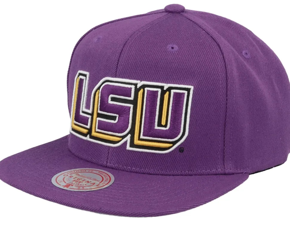Louisiana State Tigers Core Side Purple Snapback - Mitchell & Ness