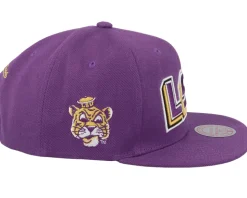 Louisiana State Tigers Core Side Purple Snapback - Mitchell & Ness