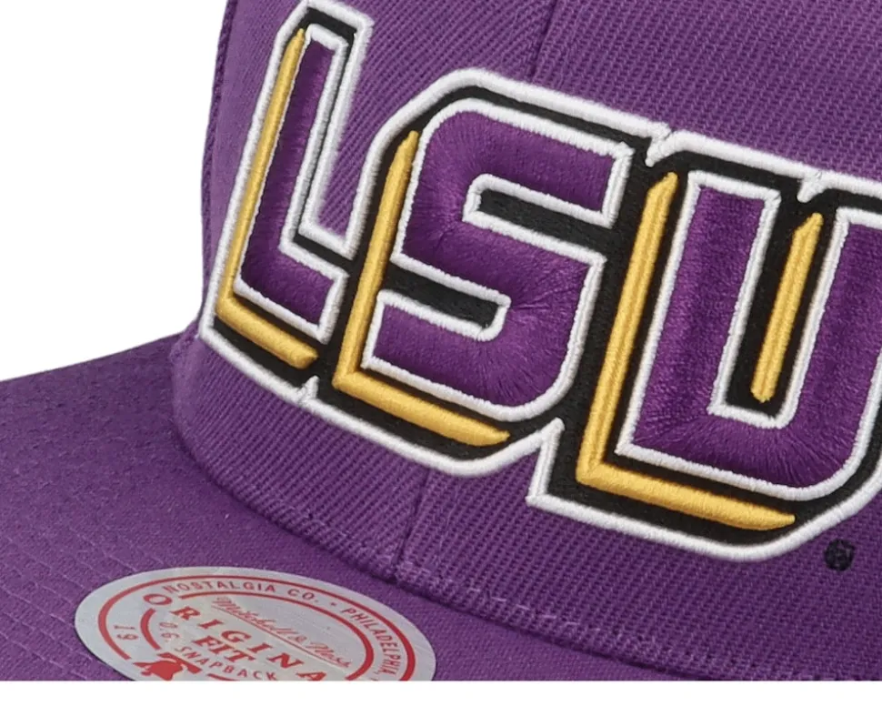 Louisiana State Tigers Core Side Purple Snapback - Mitchell & Ness