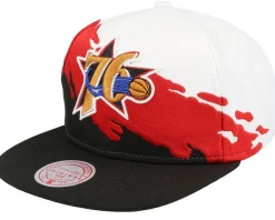 Louisiana State Tigers Paintbrush White/Purple Snapback - Mitchell & Ness