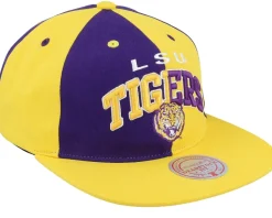 Louisiana State Tigers Pinwheel Of Fortune Yellow/Purple Snapback - Mitchell & Ness