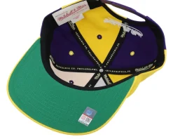 Louisiana State Tigers Pinwheel Of Fortune Yellow/Purple Snapback - Mitchell & Ness