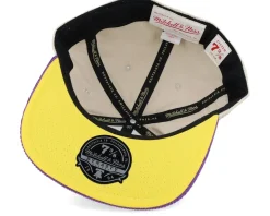 Louisiana State Tigers Team Cord Off White/Purple Fitted - Mitchell & Ness