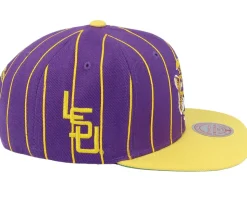 Louisiana State Tigers Team Pin Purple/Yellow Snapback - Mitchell & Ness