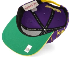 Louisiana State Tigers Team Pin Purple/Yellow Snapback - Mitchell & Ness