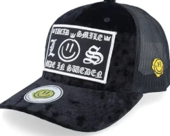 L&s Sweden Patch Black Velvet Trucker - Lucid Smile