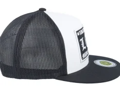 L&s Sweden Patch White/Black Flat Brim Trucker - Lucid Smile