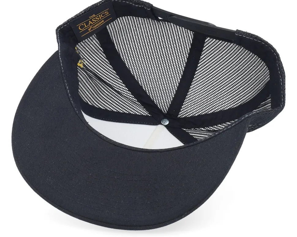 L&s Sweden Patch White/Black Flat Brim Trucker - Lucid Smile