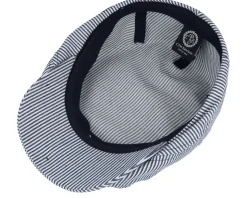 Lucas Candy Stripe Indigo Flat Cap - CTH Ericson