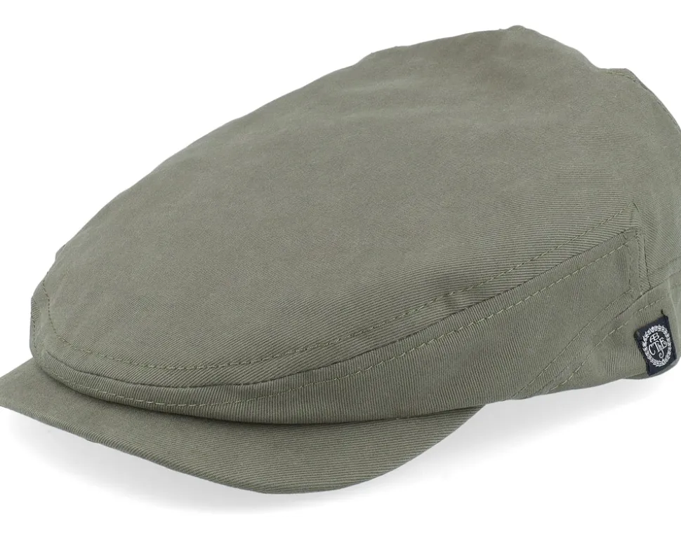 Lucas Cotton Twill Green Flat Cap - CTH Ericson