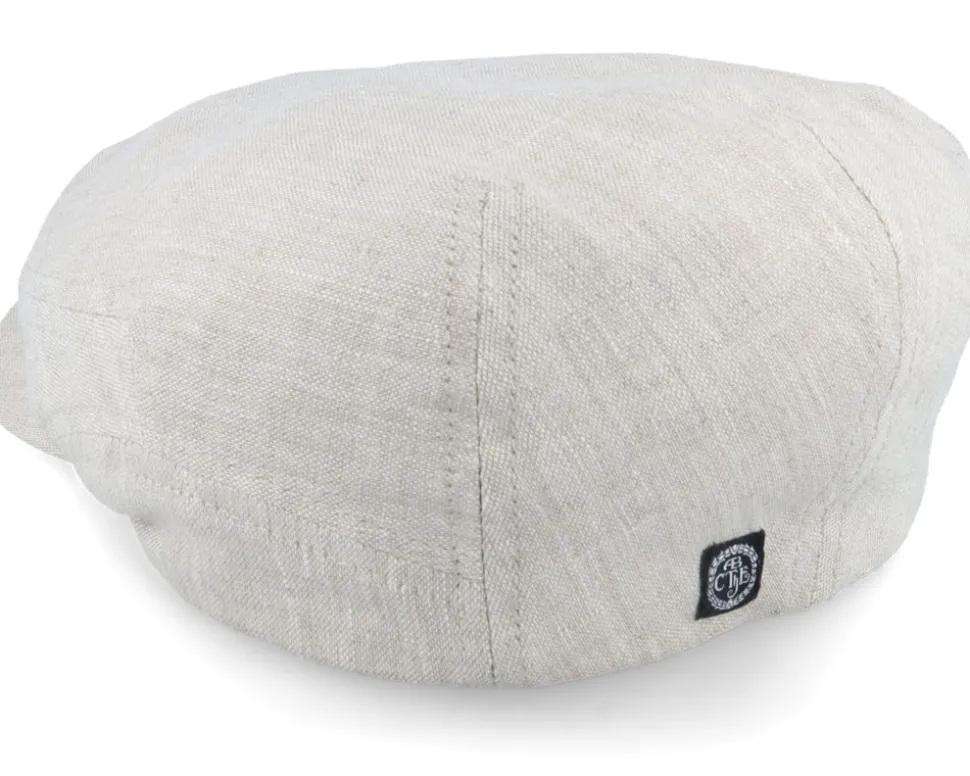 Lucas Linen Natural Flat Cap - CTH Ericson