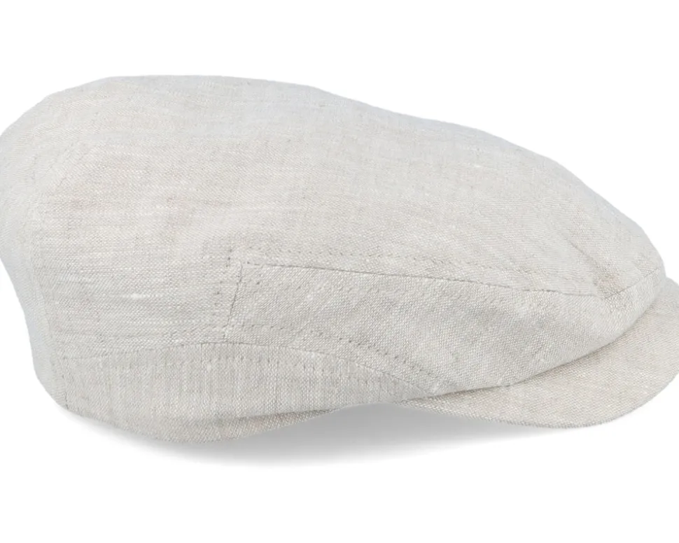 Lucas Linen Natural Flat Cap - CTH Ericson