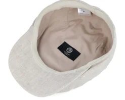 Lucas Linen Natural Flat Cap - CTH Ericson