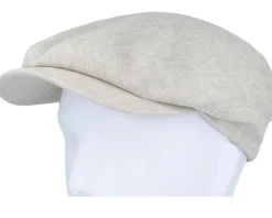 Lucas Linen Natural Flat Cap - CTH Ericson