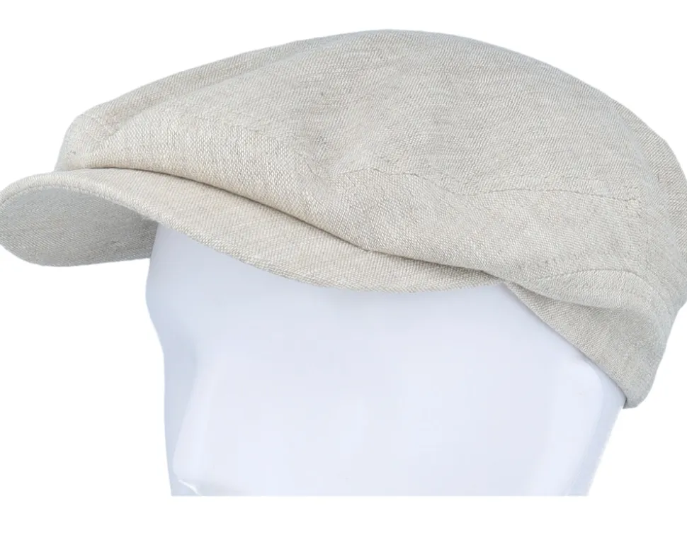 Lucas Linen Natural Flat Cap - CTH Ericson