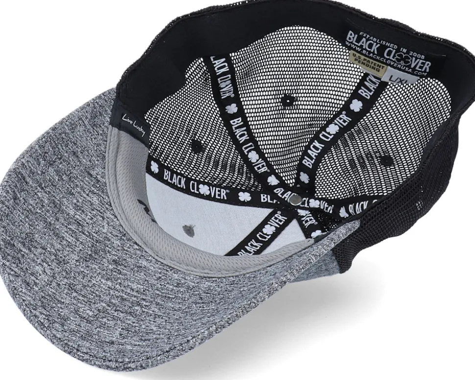 Lucky Heather Grey/black Mesh/black Trucker - Black Clover