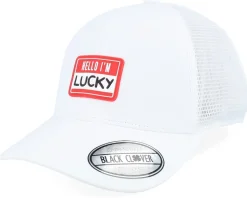 Lucky Tag White/White Mesh W Patch Trucker - Black Clover
