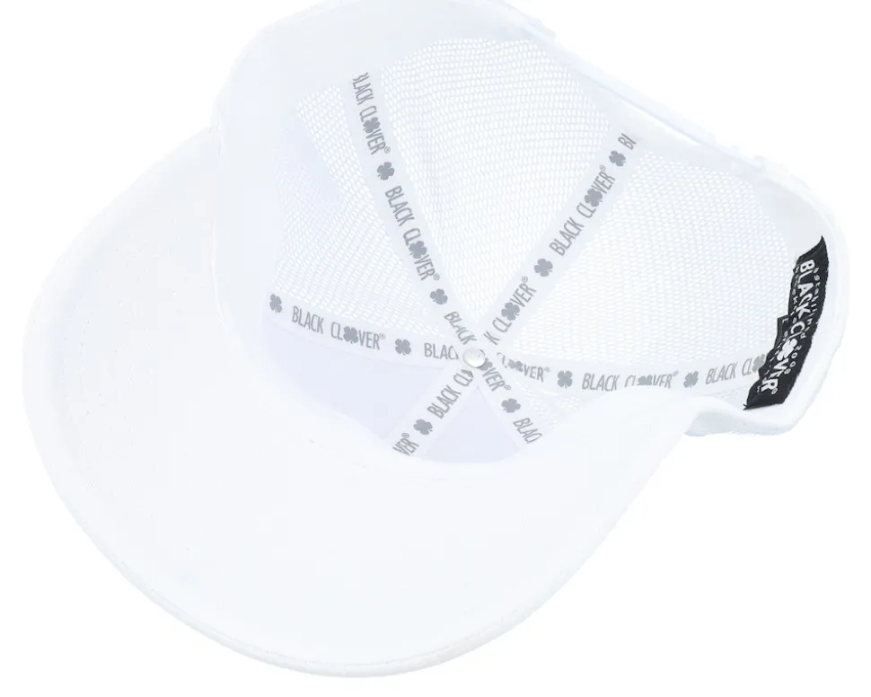 Lucky Tag White/White Mesh W Patch Trucker - Black Clover