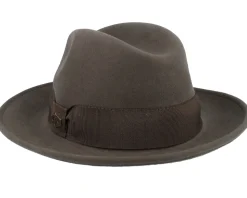 Luis 41 Merino Long Khaki Fedora - MJM Hats