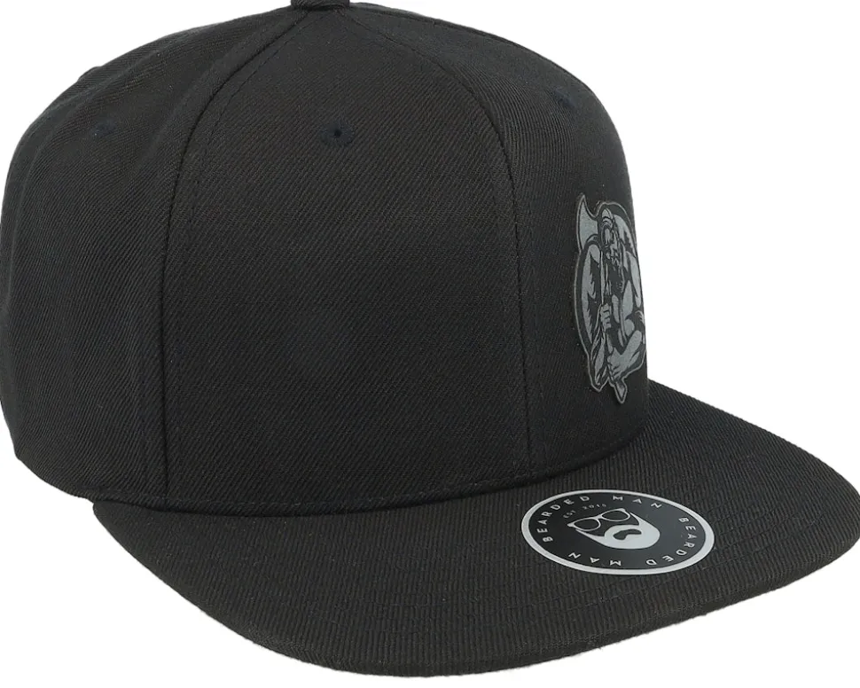 Lumber Jack Logo Black Snapback - Bearded Man