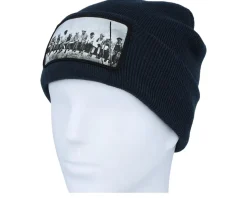 Lunch Atop A Skyscraper Beanie French Navy Cuff - Public Domain