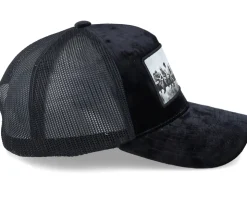 Lunch Atop A Skyscraper Black Velvet Trucker - Public Domain