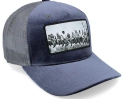 Lunch Atop A Skyscraper Grey/Grey Velvet Trucker - Public Domain