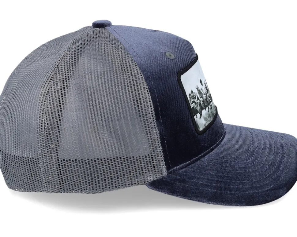 Lunch Atop A Skyscraper Grey/Grey Velvet Trucker - Public Domain