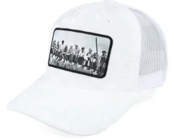 Lunch Atop A Skyscraper Grey/Grey Velvet Trucker - Public Domain