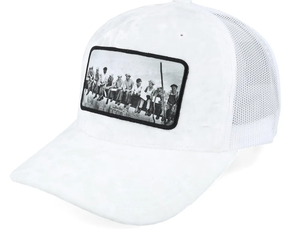 Lunch Atop A Skyscraper Grey/Grey Velvet Trucker - Public Domain