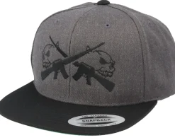 M16 Skulls Charcoal Snapback - GUNS n SKULLS