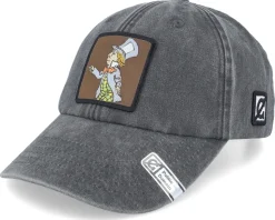 Mad Hatter Washed Black Dad Cap - Public Domain