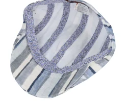 Maddy 41 Linen Blue Stripe - MJM Hats