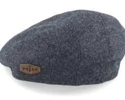 Maddy 32 Organic Wool/Cashmere Anthracite Flat Cap - MJM Hats