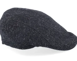 Maddy 32 Wool Mix/Silk Anthracite Flat Cap - MJM Hats