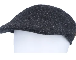 Maddy 32 Wool Mix/Silk Anthracite Flat Cap - MJM Hats