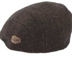 Maddy El Eco Merino Wool Brown Flat Cap - MJM Hats