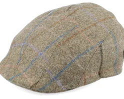 Maddy El Virgin Wool/Cashmere Ear Flap Light Green Flat Cap - MJM Hats