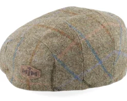 Maddy El Virgin Wool/Cashmere Ear Flap Light Green Flat Cap - MJM Hats