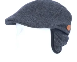 Maddy El Wool Anthracite Flat Cap - MJM Hats