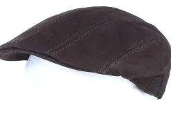 Maddy Nappa Wax Brown Flat Cap - MJM Hats