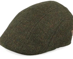 Maddy Virgin Wool Green Flat Cap - MJM Hats
